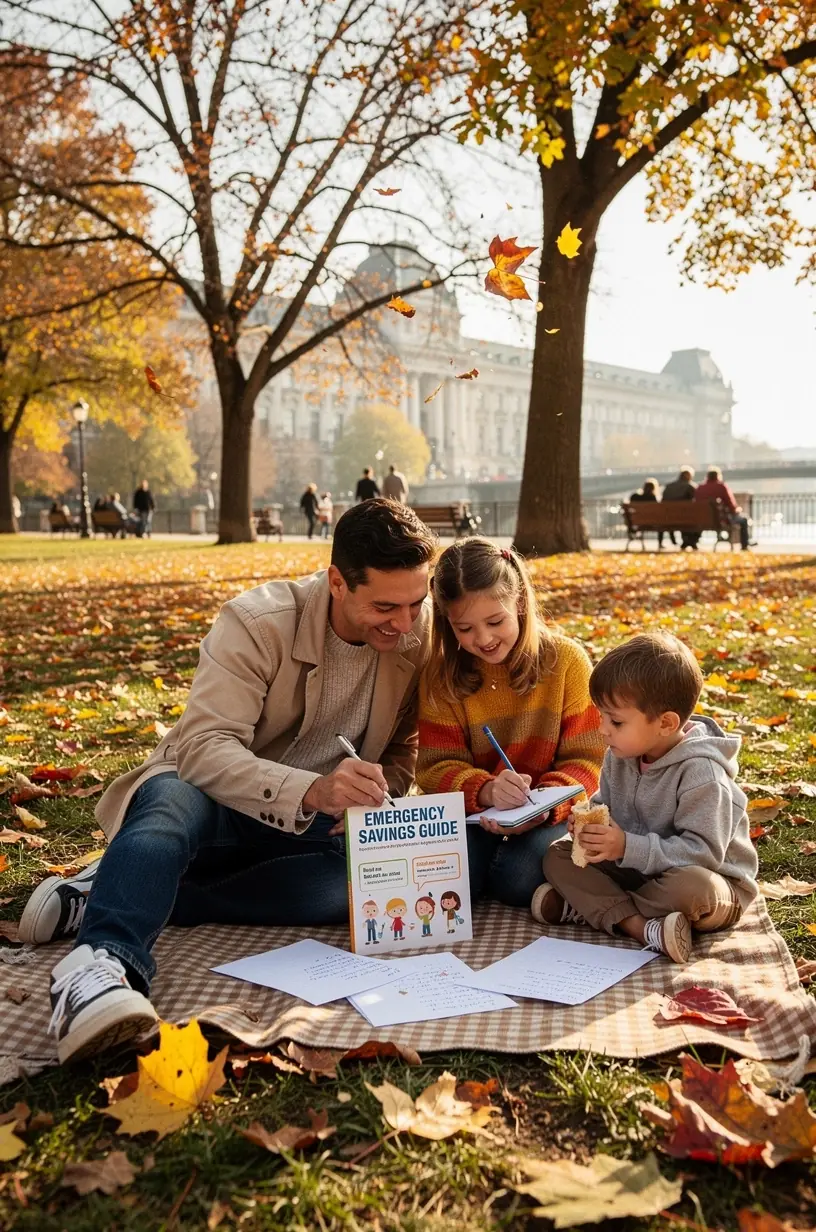 Lakásban elhelyezett vészhelyzeti alap befektetésére szolgáló persely és papírok
