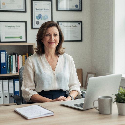 Laptop és jegyzetfüzet egy asztalon, ahol vésztartalék megtakarítási stratégiákat tanulmányoznak.